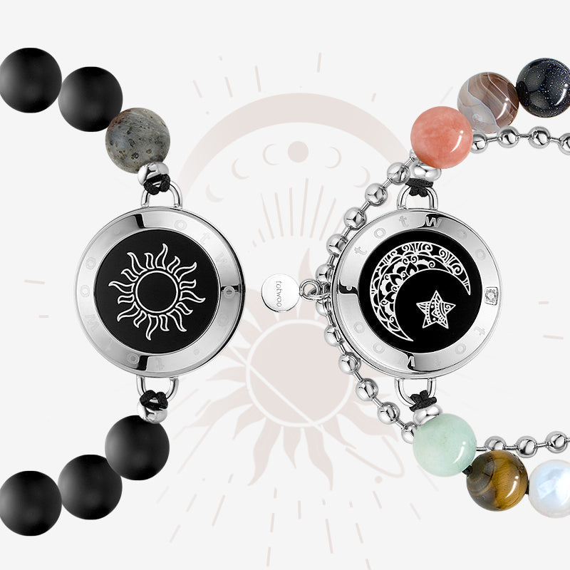 MoonStar Touch Bracelets bracelet in (13 Types of Natural Beads+Black) by Naggat Silver – view 3