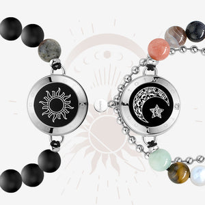 MoonStar Touch Bracelets bracelet in (13 Types of Natural Beads+Black) by Naggat Silver – view 3