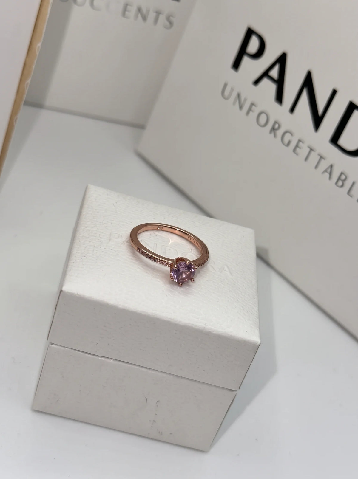 Pandora Pink Crown Solitaire Ring - view 4