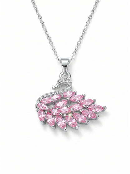 Graceful Swan Crystal Necklace - graceful-swan-crystal-necklace