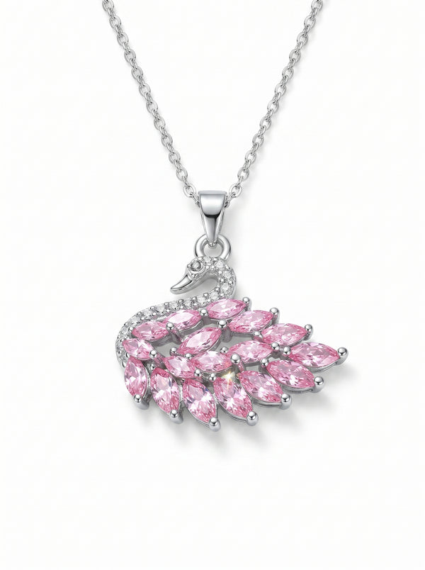 Graceful Swan Crystal Necklace - graceful-swan-crystal-necklace