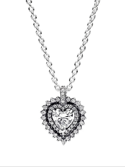 Sparkling Heart Halo Pendant Necklace - sparkling-heart-halo-pendant-necklace