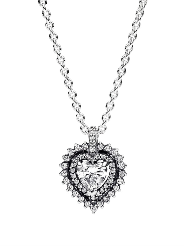 Sparkling Heart Halo Pendant Necklace - sparkling-heart-halo-pendant-necklace