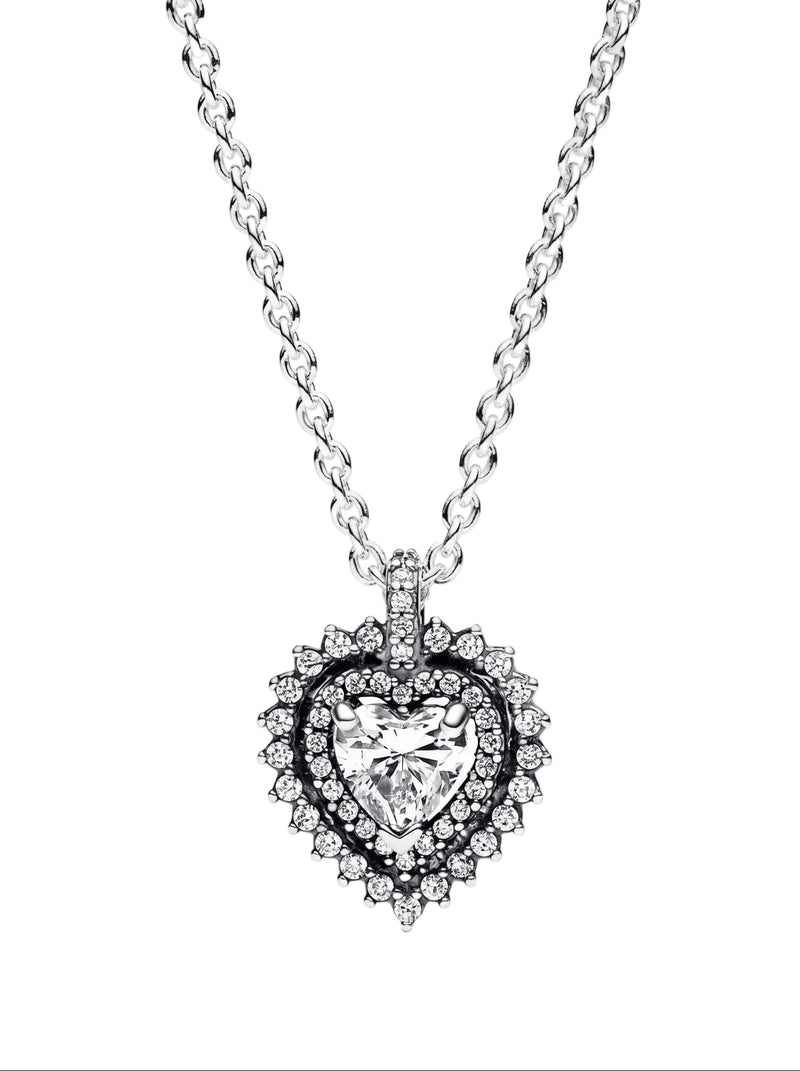Sparkling Heart Halo Pendant Necklace - sparkling-heart-halo-pendant-necklace