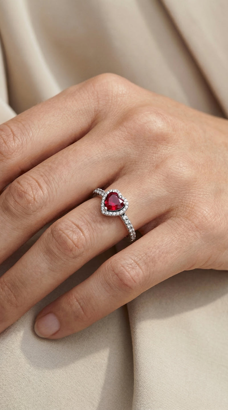 Pandora Heart ring - (RED)