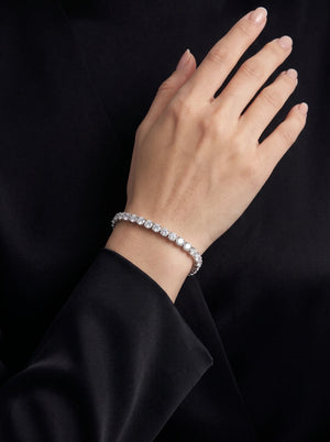 Classic Tennis Bracelet for Her silver women's silver bracelet, image 3