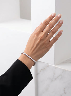 Classic Tennis Bracelet for Her silver women's silver bracelet, image 5