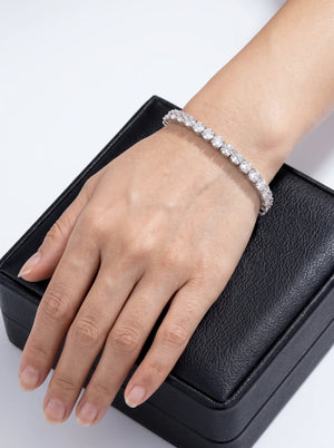 Classic Tennis Bracelet for Her silver women's silver bracelet, image 6