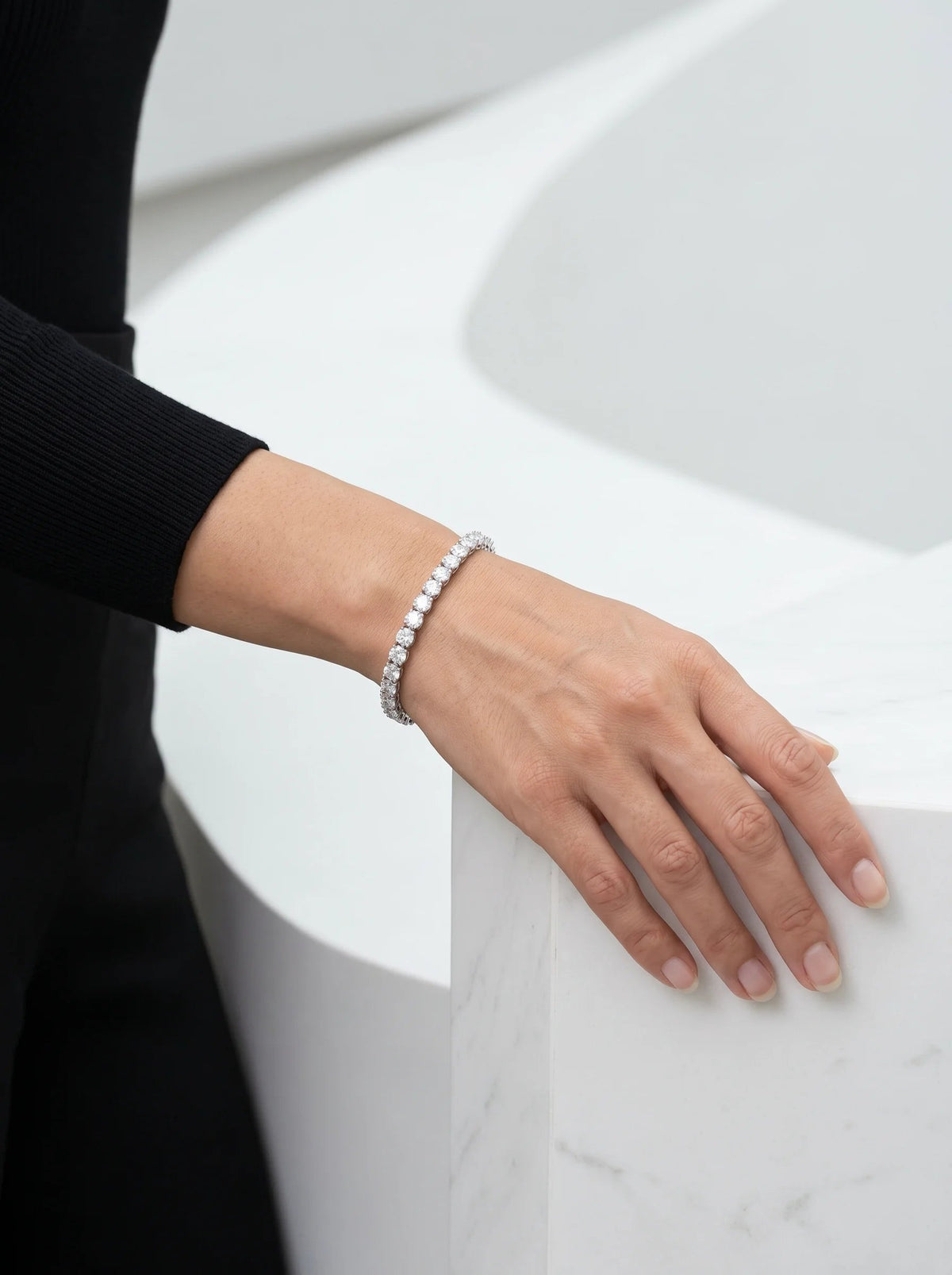 Classic Tennis Bracelet for Her silver women's silver bracelet, image 7