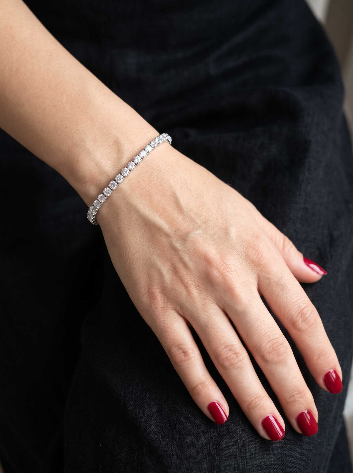 Stainless Steel Tennis Bracelet Naggat Silver