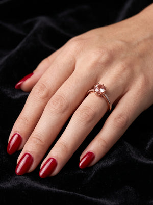 Pandora Pink Crown Solitaire Ring - view 3