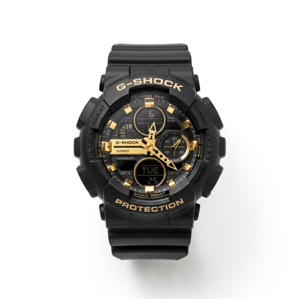 Casio G-Shock GA-100 – Black & Gold Sport Watch - Naggat Silver