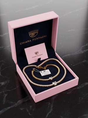 Chiara Ferragni First Love Gold Tennis Set - Naggat Silver