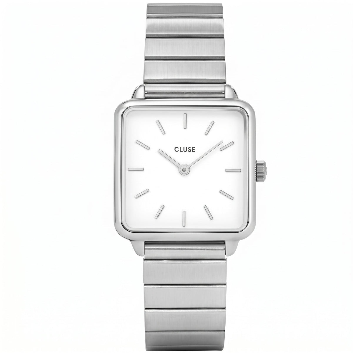CLUSE La Tétragone – Silver Square Watch - Naggat Silver