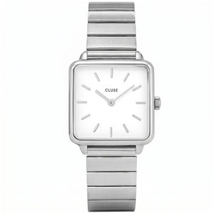 CLUSE La Tétragone – Silver Square Watch - Naggat Silver