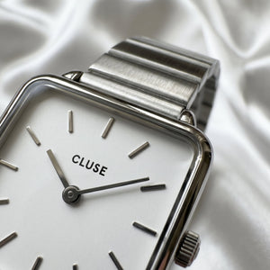 CLUSE La Tétragone – Silver Square Watch - Naggat Silver