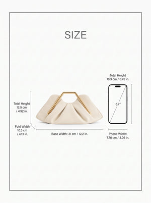 JW PEI Lila Metal Frame Clutch - Ivory silver clutch bags, image 9