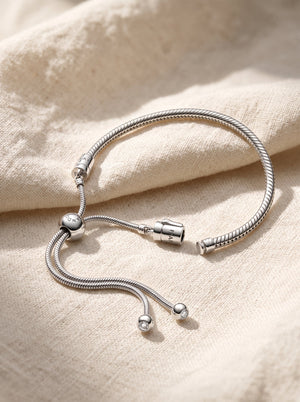 Pandora Snake Chain Slider Bracelet Naggat Silver