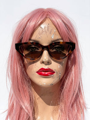Fendi Geometric Tortoiseshell Sunglasses – Red Accents - Naggat Silver