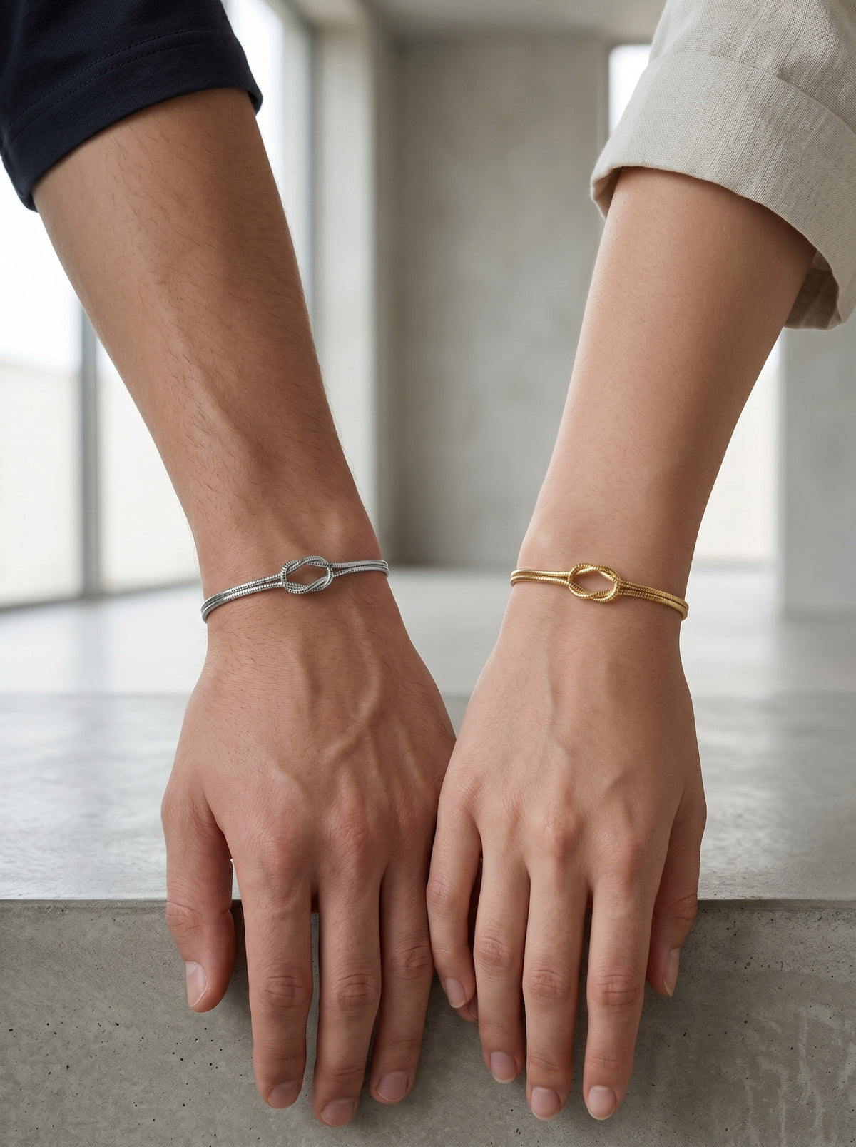 Soul Knot Couple Bracelets bracelet by Naggat Silver – view 3