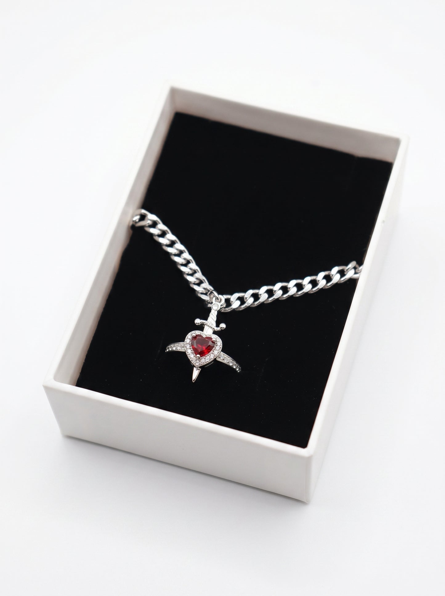 Heart and Sword Couple Bracelet Set Naggat Silver - مجوهرات فضة في مصر