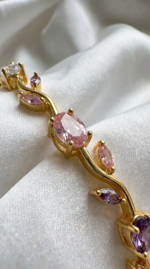 Tulip Bracelet Mixed Pink Gold bracelet in Mixed Pink & Gold by Naggat Silver – view 3