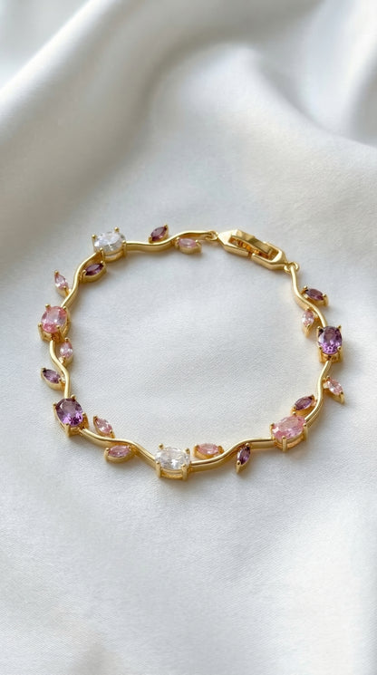 Tulip Bracelet For (Mixed Pink & Gold)