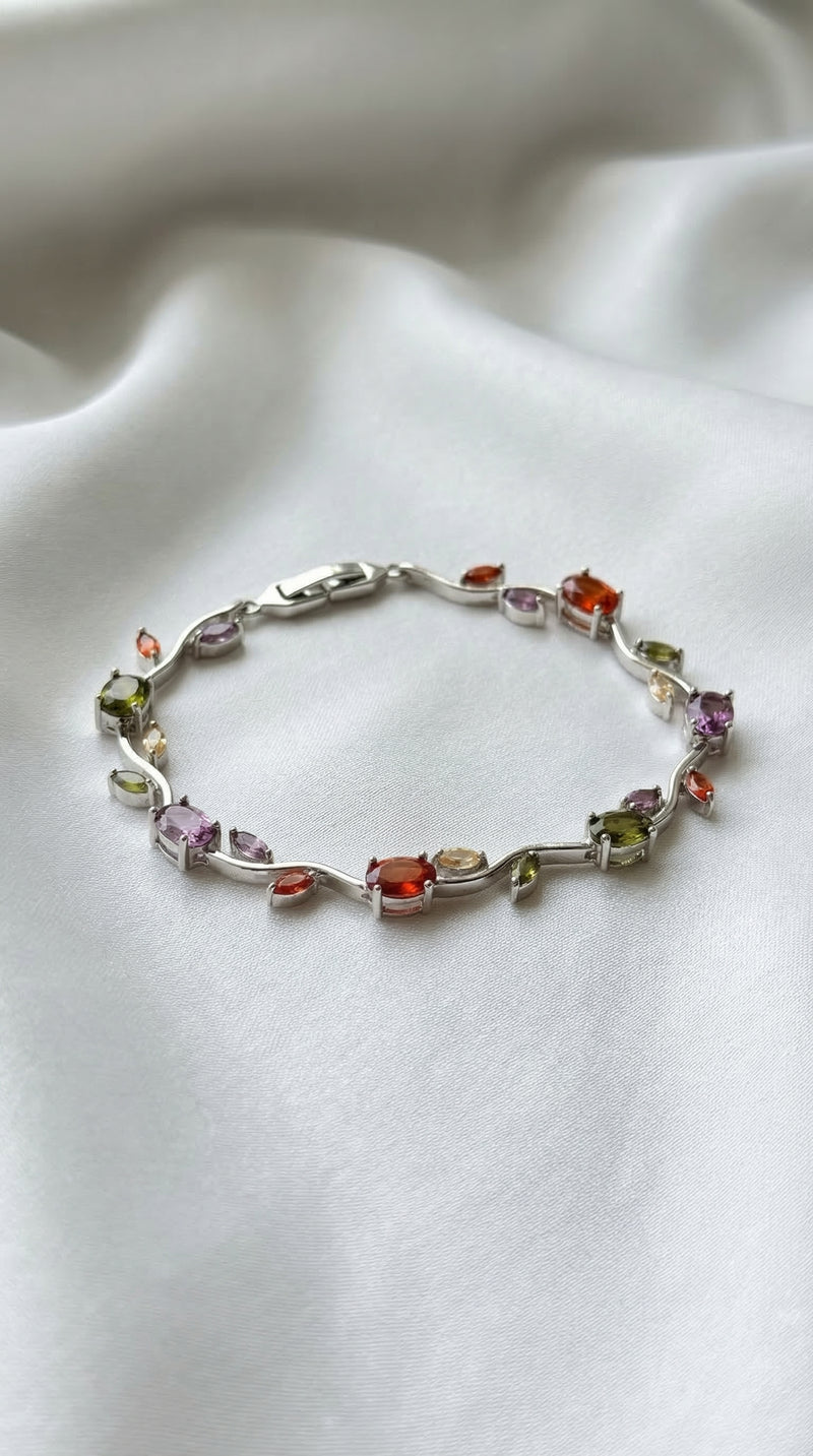 Tulip Bracelet For (Multicolor & Silver)