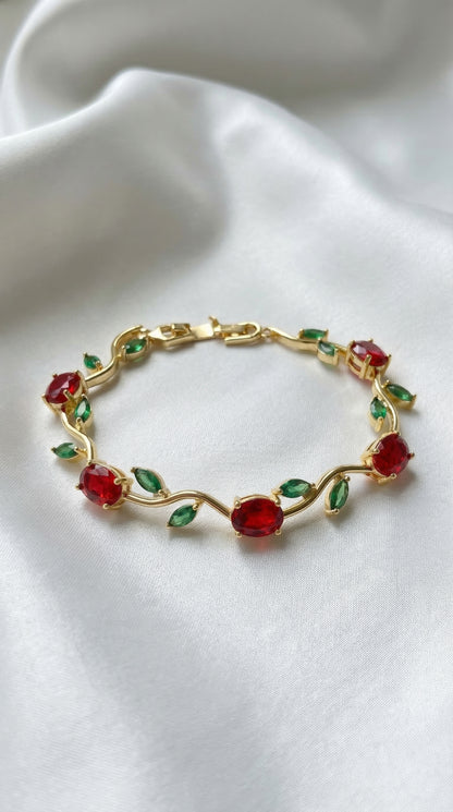 Tulip Bracelet For (Red & Green & Gold)