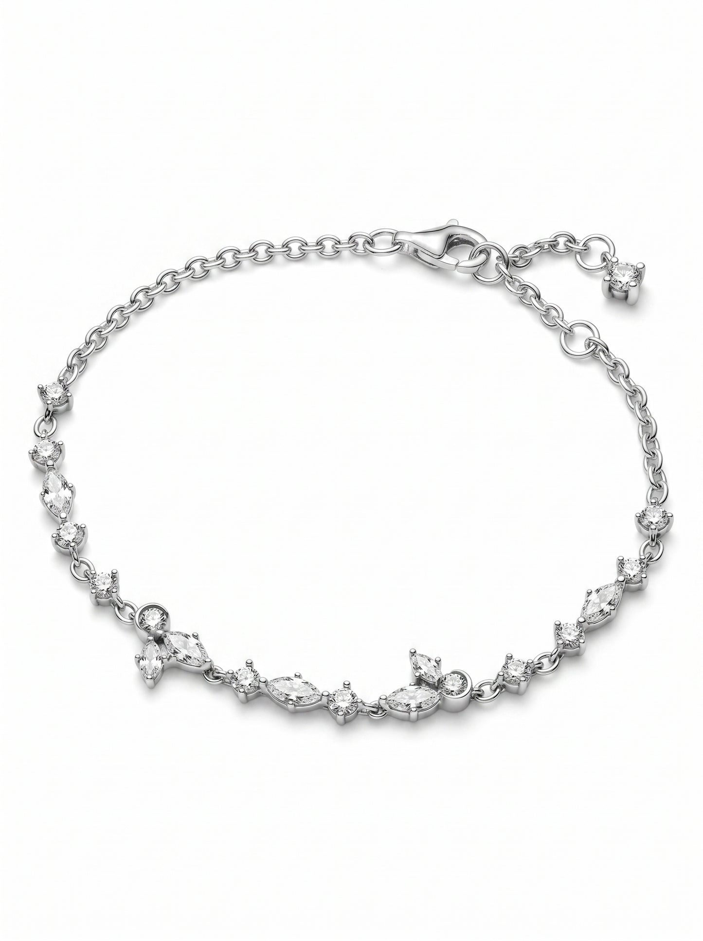 Sparkling Herbarium Cluster Link Bracelet - مجوهرات فضة في مصر