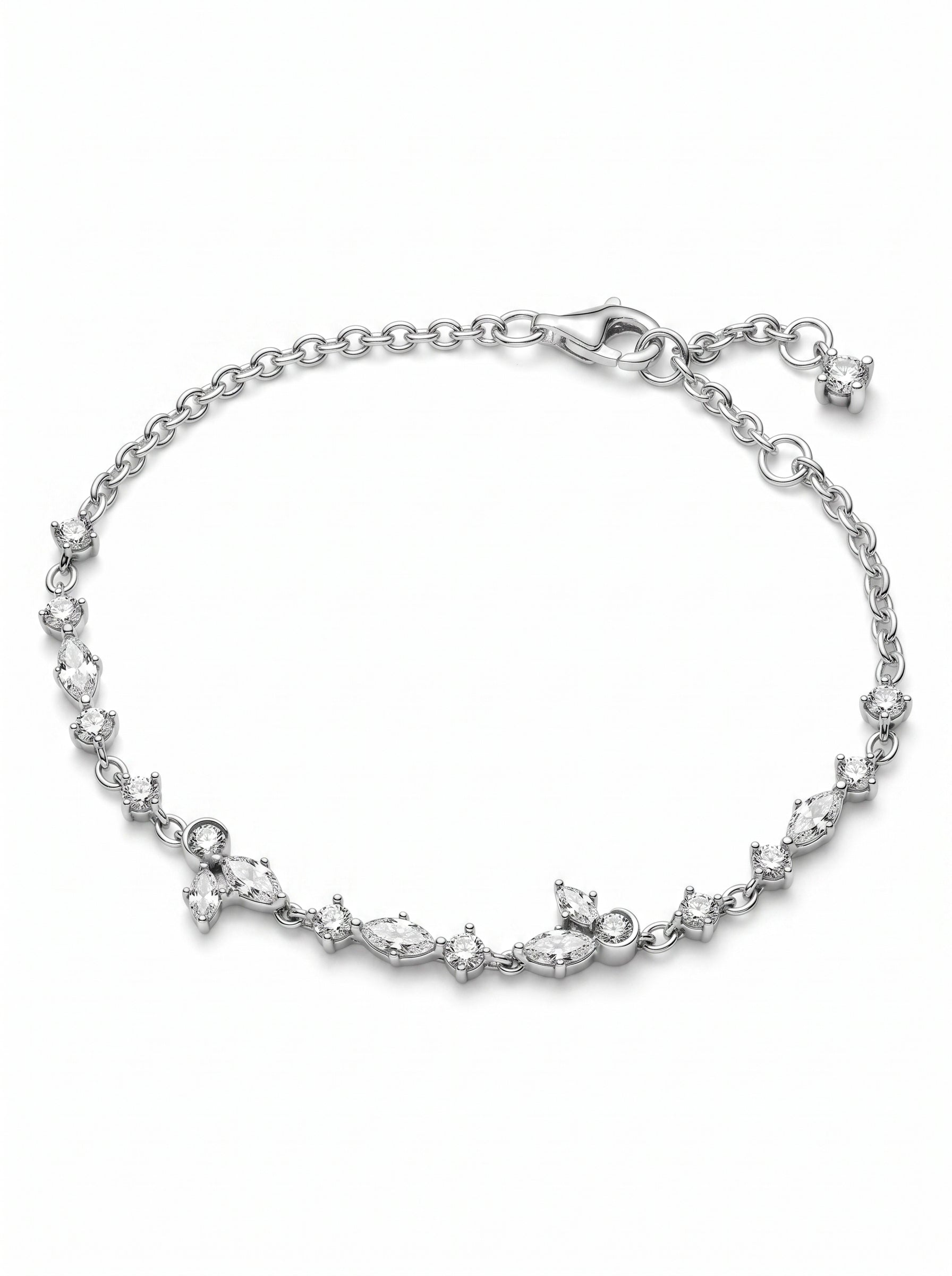 Sparkling Herbarium Cluster Link Bracelet - مجوهرات فضة في مصر