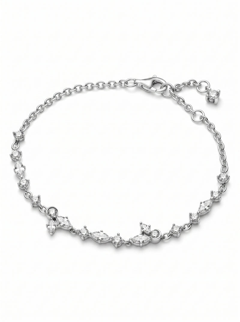 Sparkling Herbarium Cluster Link Bracelet - مجوهرات فضة في مصر
