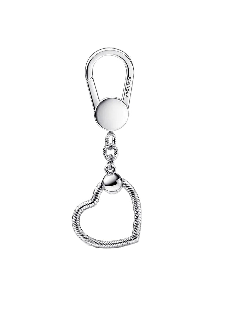 Pandora Moments Small Heart Bag Charm Holder Naggat Silver