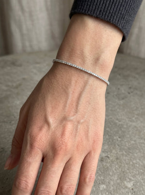 Couples Tennis Bracelets – Black & Silver Naggat Silver