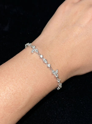 Sparkling Herbarium Cluster Link Bracelet - مجوهرات فضة في مصر