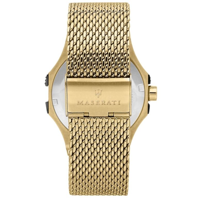 Maserati Potenza – Black Dial & Gold Mesh Strap - Naggat Silver