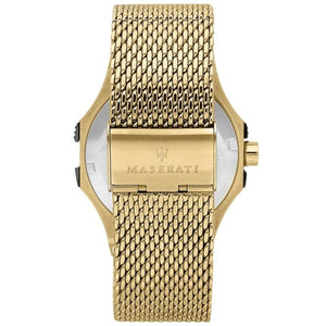 Maserati Potenza – Black Dial & Gold Mesh Strap - Naggat Silver