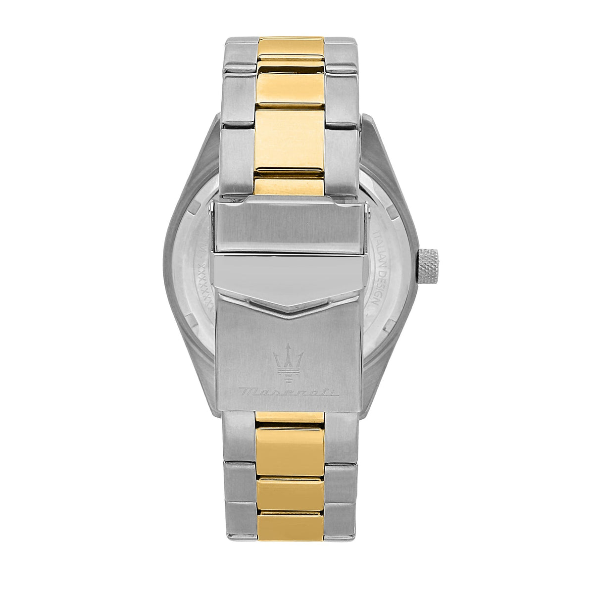 Maserati Tradizione Two-Tone – Black Dial & Fluted Bezel - Naggat Silver