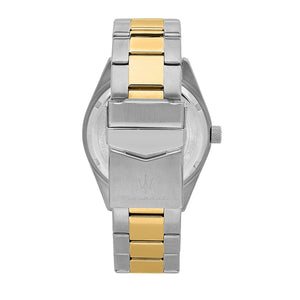 Maserati Tradizione Two-Tone – Black Dial & Fluted Bezel - Naggat Silver