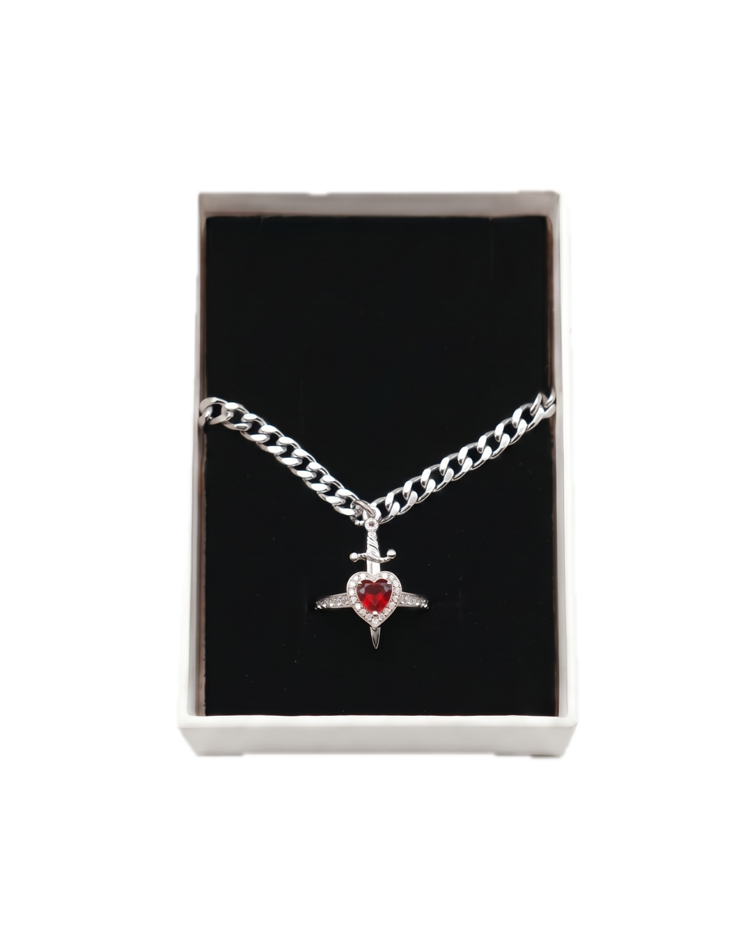 Heart and Sword Couple Bracelet Set Naggat Silver - مجوهرات فضة في مصر