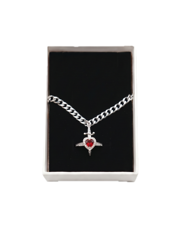 Heart and Sword Couple Bracelet Set Naggat Silver - مجوهرات فضة في مصر