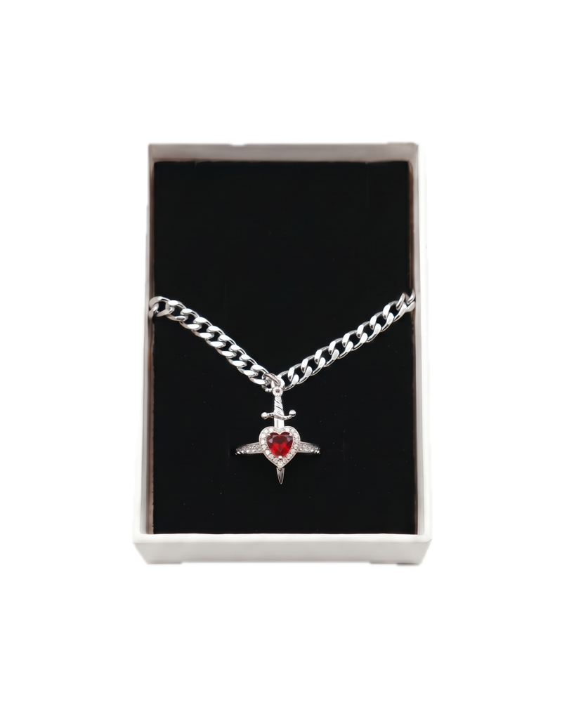 Heart and Sword Couple Bracelet Set Naggat Silver - مجوهرات فضة في مصر