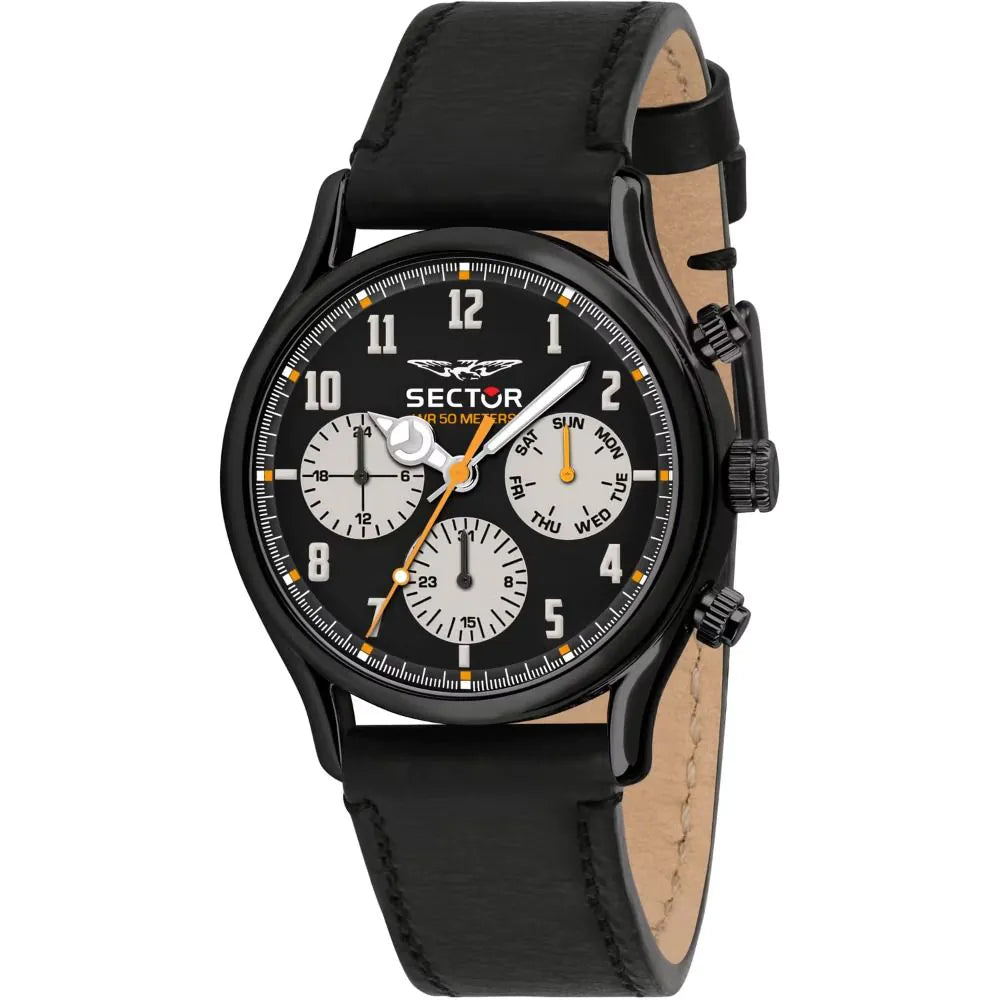Sector 660 Chronograph – Black Case & Leather Strap - مجوهرات فضة في مصر
