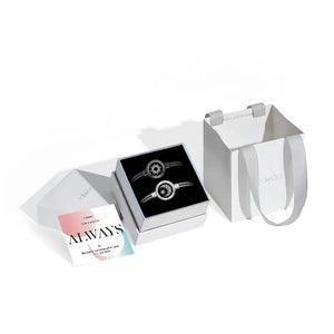 Totwoo Love Sun & Moon Snake Chain Touch Bracelets (Black+Gold) - Naggat Silver